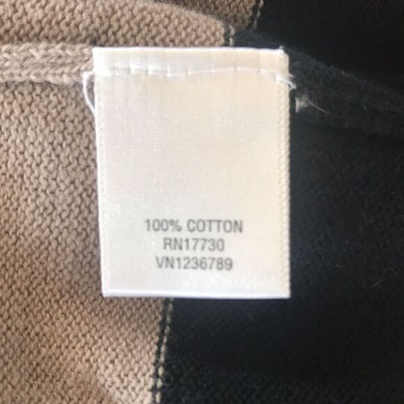 Xhilaration, Woman's Tank Tunic, Striped Black & Taupe, Small - Picture 8 of 9